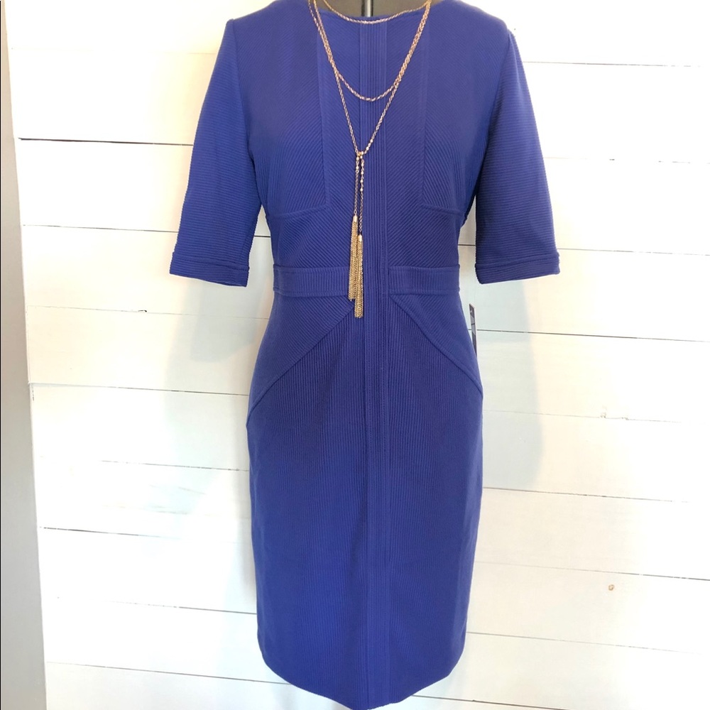 NWT Textured Royal Blue Shift by Julia Jordan